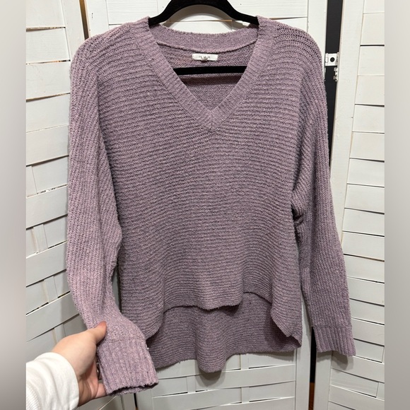 Maurices Lavender V-Neck Sweater - Picture 2 of 5